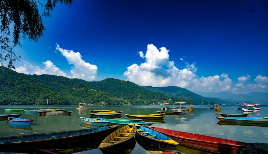 Boats on Phewa Lake, Pokhara